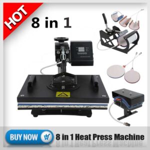 Combo 8-in-1 Digital Heat Press Machine