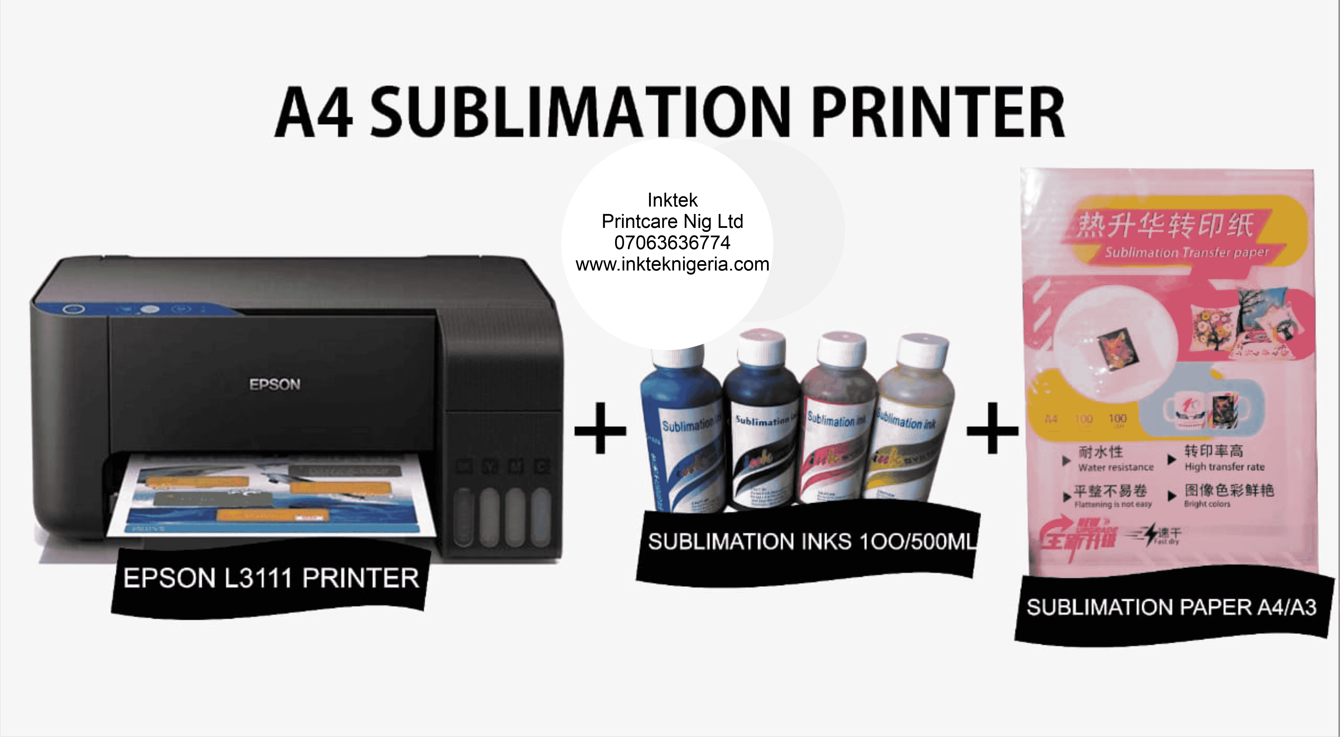 A4 Sublimation printer complete Package
