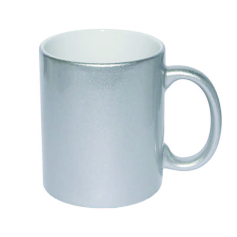 11oz pearl silver mug
