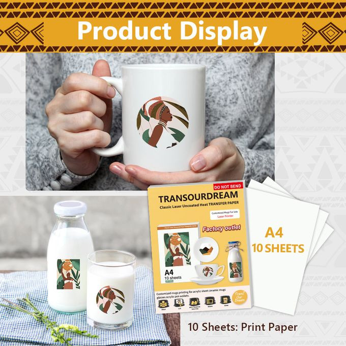 Uncoated Laser Heat Transfer Paper For Non Coated Mug