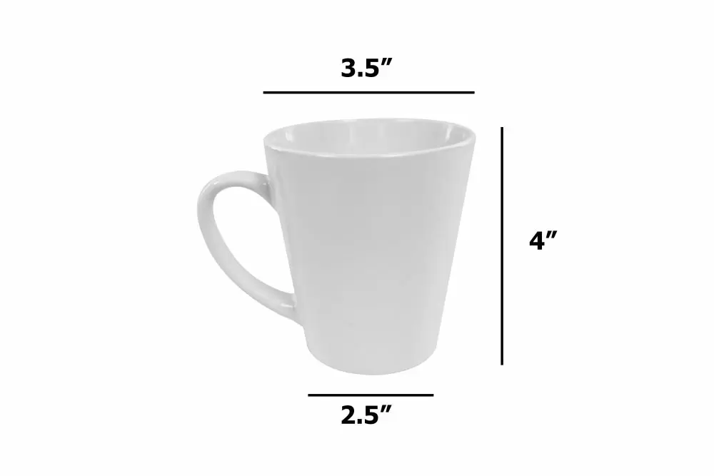 white sublimation latte mug 120z