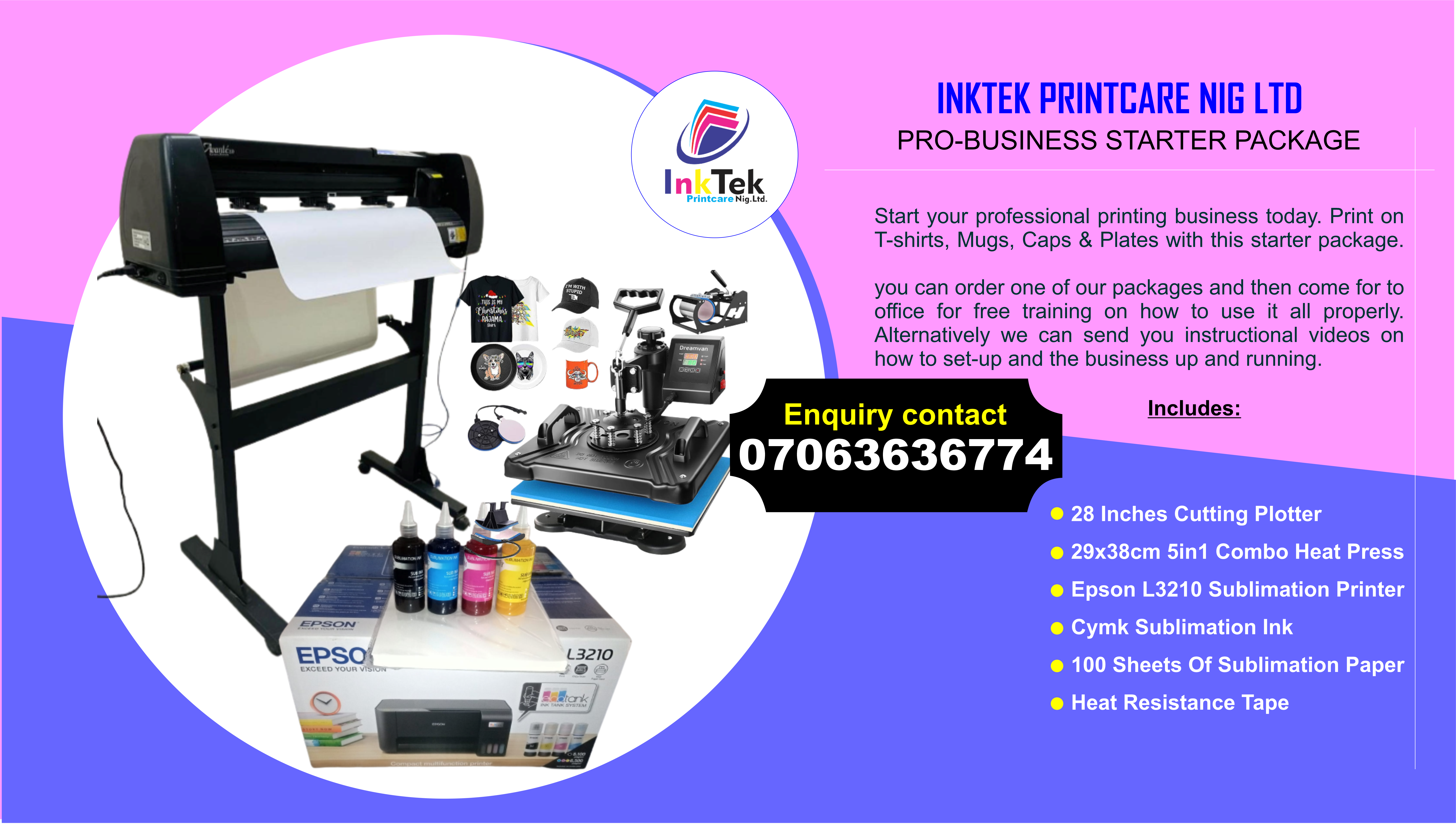 sublimation printer package